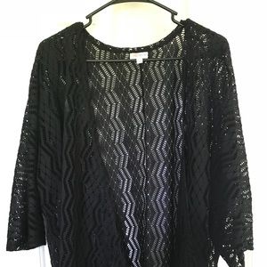M LulaRoe Lindsey, Black Lace